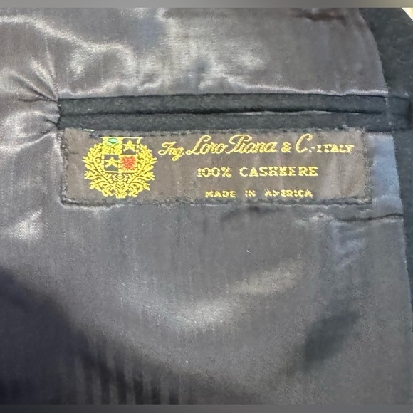 Loro Piana Nordstrom Cashmere Sport Coat Blazer Mens 43 100% Cashmere Black - Picture 7 of 13